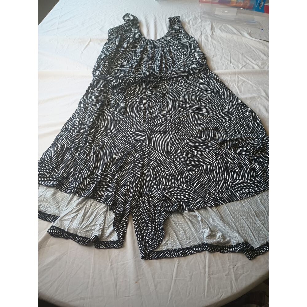 Latched Mama Charcoal Jumpsuit with Wide Legs and Ruffled Hem